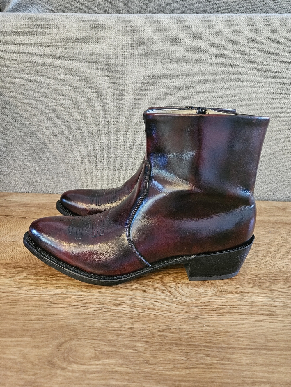 Durango DB955 Leather Black Cherry Western Boot Men Size 10.5 D - Picture 3 of 9